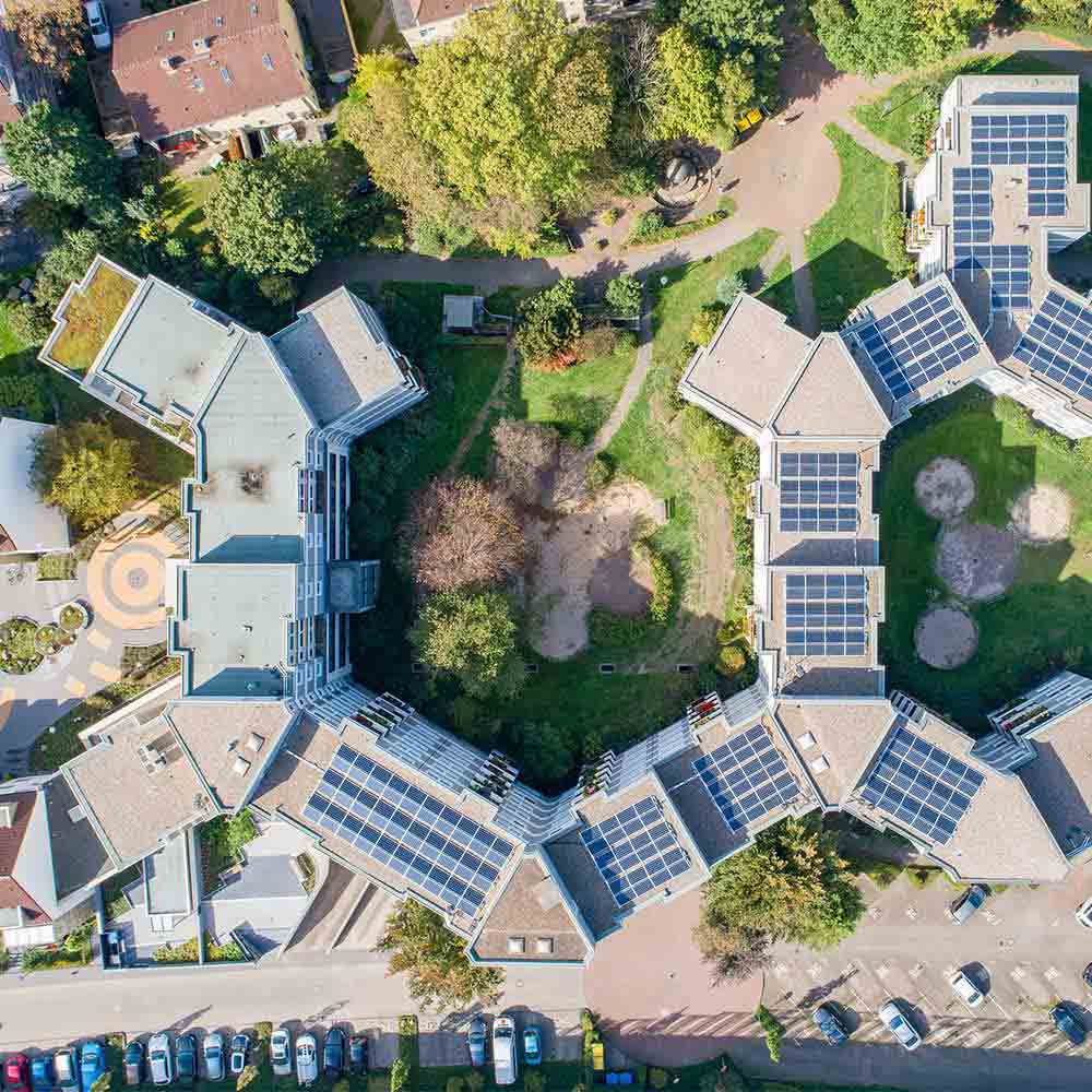 Solar installation team working